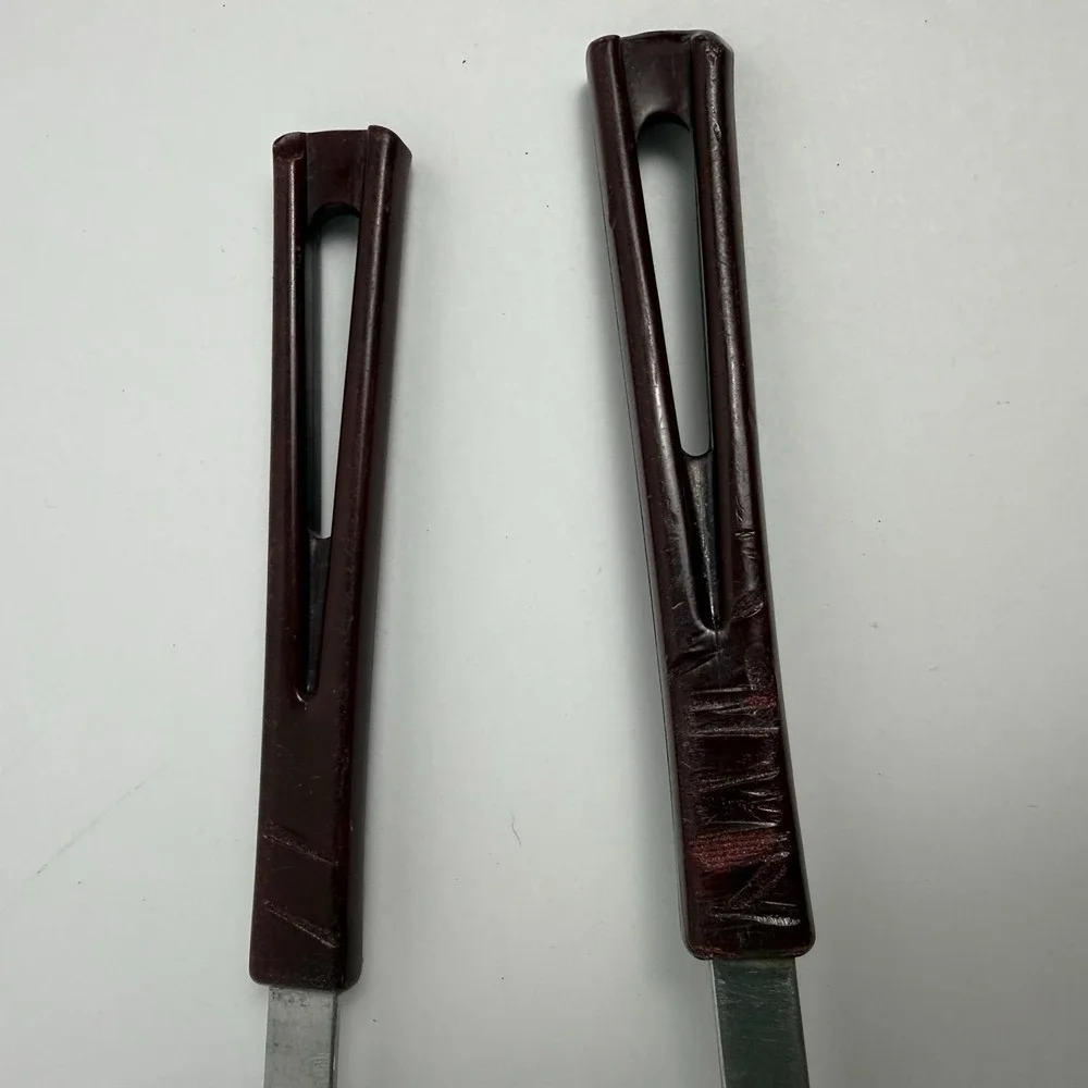 Stanhome Stainless Steel Spatula Turner & Cooking Spoon Set Of 2 Brown MCM